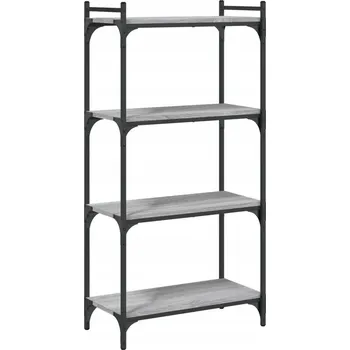 Knihovna Knihovna s nastavitelnými nožičkami, šedý dub sonoma, 60x30x120 cm