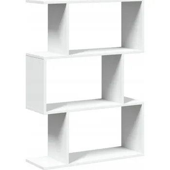 Knihovna Regál/Dělící stěna Geometrický Bílý 70x24x97 cm