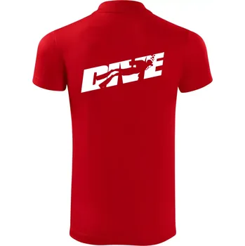 Pánská košile Dive potápěč - Polokošile Victory sportovní (dresovina) - M ( Červená )