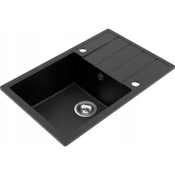 Granitový dřez Jednokomorový granitový dřez Milo Metro černý