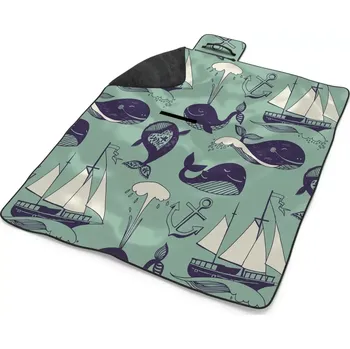 deka Sablio Plážová deka Velryby: 200x140 cm
