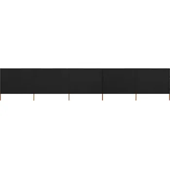 Paraván Paraván z netkané textilie a dřeva, 600 x 160 cm, černý