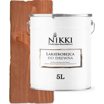 barva a nátěr na dřevo Lakýrnicová lazura NIKKI 5 l hnědá satén