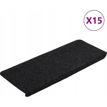Nášlap na schod Protiskluzové plst Nášlapy na schody , černé, 65x24,5x3,5 cm