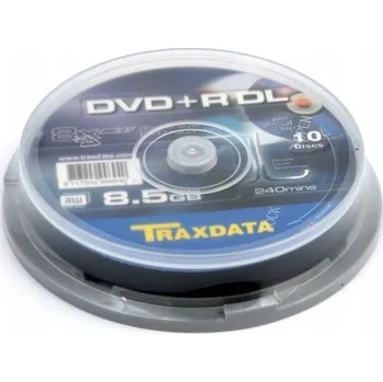Optické médium TRAXDATA DVD+R 8,5 GB 8X (10 ks)