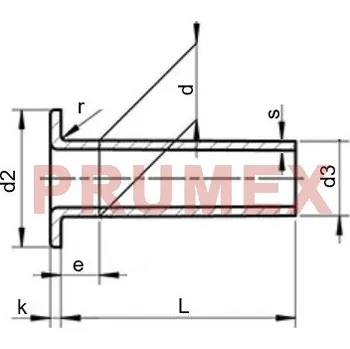 Nýt Nýt s plochou hlavou dutý DIN 7338C 5x10 měděný