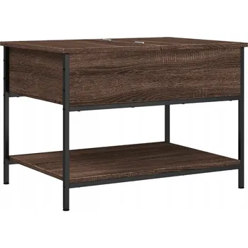 Konferenční stolek Konferenční stolek s úložným prostorem, hnědý dub, 70x50x50 cm