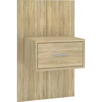 Noční stolek Závěsný Noční Stolek se Zásuvkou Dub Sonoma 48,5x32,5x80 cm