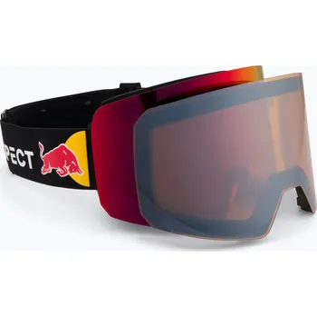 Lyžařské brýle Red Bull SPECT Line black/brown with red mirror/cloudy snow