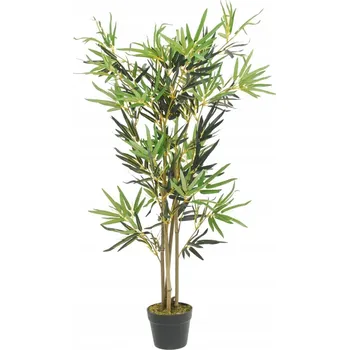 umělá květina Umělý bambus v plastovém květináči, výška 120 cm, zelená barva