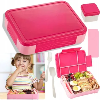 Svačinový box VELKÝ OBĚDOVÝ BOX S PŘIHRÁDKAMI, SVAČINOVÝ BOX