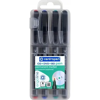 Permanentní popisovač černý Centropen 4 ks