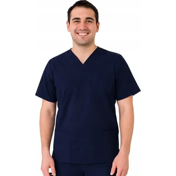 Zdravotnický oděv Pánský lékařský chirurgický Mikina , 100% bavlna tmavě modrá, velikost S