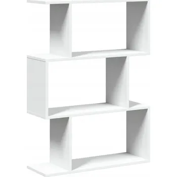 Knihovna Víceúčelový regál/přepážka, bílý, 70 x 24 x 97 cm, dřevěný materiál