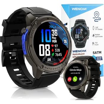 Chytré hodinky Chytré Hodinky Wenom Hydro Guard GPS DM56 vodotěsné s GPS lokalizací, černé