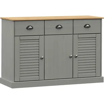 Šatní skříň Kompaktní skříňka VIGO Lite – borovicové dřevo, šedá, 113x40x75 cm