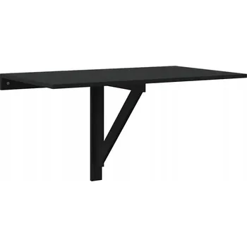 Konferenční stolek Skládací nástěnný stolek, dřevotřísková deska, černý, 100x60x56 cm