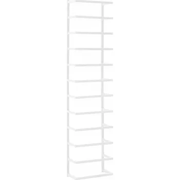 Věšák Stojanový věšák na ručníky, ocelový, bílý, 24x12x96 cm