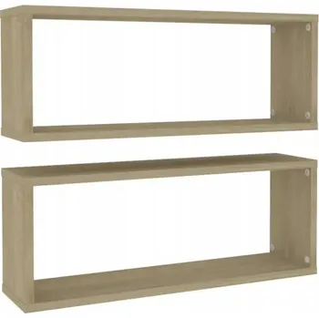 police Sada 2 Polic Nástěnných, Dub Sonoma, 60x15x23 cm, Max. Nosnost 40 kg