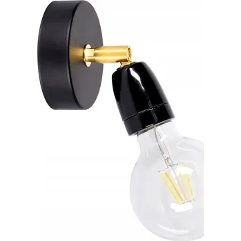 Nástěnné svítidlo Bodové Světlo Nástěnné Svítidlo 1xE27 Max.25W Černé se Zlatými Akcenty