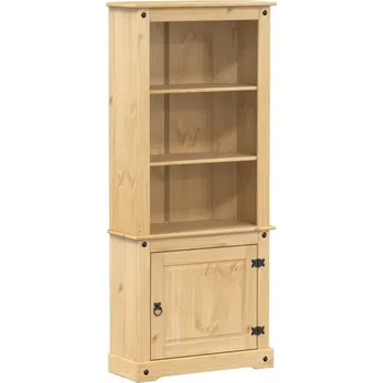 Šatní skříň Vysoká skříň Corona Lite, borovicové dřevo, medově hnědá, 74x38x170 cm