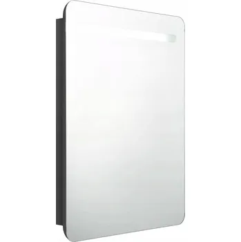 Koupelnový nábytek Koupelnová skříňka se zrcadlem a LED osvětlením, černá, 60x11x80 cm
