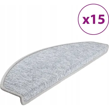 Nášlap na schod Nášlapy na schody protiskluzové, všívaný PP, 65x24x4 cm, světle šedé,