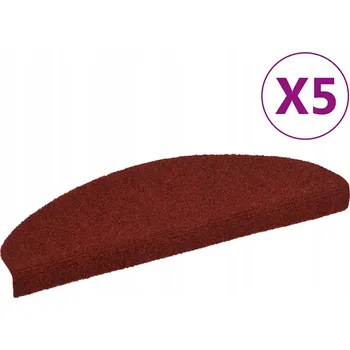 Rohožka Protiskluzová rohožka na schody z vpichované textilie, bordó, 65x21x4 cm