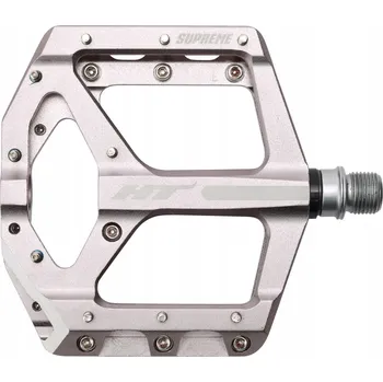 Pedál na kolo VELKÉ PLATFORMOVÉ PEDÁLY HT ANS10 - Šedé # DH Enduro FR Dirt MTB