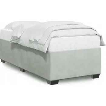 Postel Rám postele sametový světle šedý 200 x 90 x 46 cm