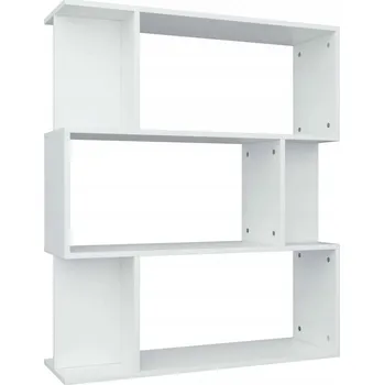 Knihovna Regál z dřevotřísky bílý s 9 přihrádkami 80x24x96 cm