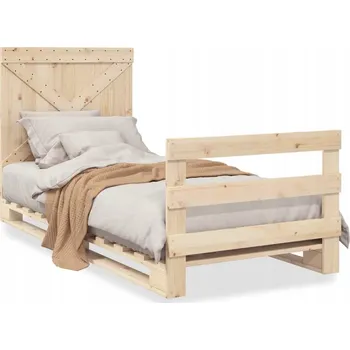 Postel Rám postele z masivního borovicového dřeva 200 x 90 x 104 cm, neošetřený