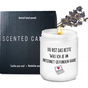 Svíčka Svíčka přírodní sójová 200g vonná svíčka levandule