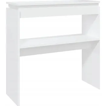 Konferenční stolek Konzolový stolek do předsíně, bílý, 80 x 30 x 80 cm, dřevotříska