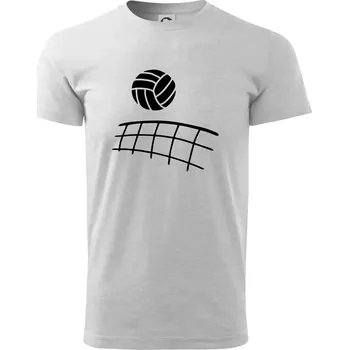 Volejbalová síť - Triko extra velké (5-8XL) - 7XL ( Světlešedý Melír )