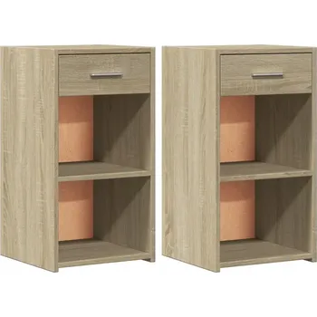 Noční stolek Noční stolek z dřevěného materiálu, dub sonoma, 35x34x65 cm