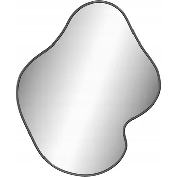 Zrcadlo Zrcadlo Nástěnné Kosmetické z PVC, Černé 50x40 cm