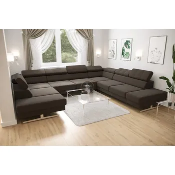 Sedací souprava Nábytek PEGAS s.r.o. Rohová sedací souprava EMPORIO MAX I 300X350X220 - hnědá , pravá