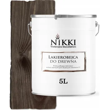 barva a nátěr na dřevo Lakýrnicová lazura NIKKI 5 l hnědá satén