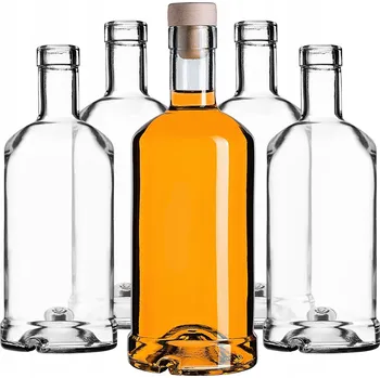 Tadek 500ml 0,5L Skleněné láhve na likéry víno 5ks korek