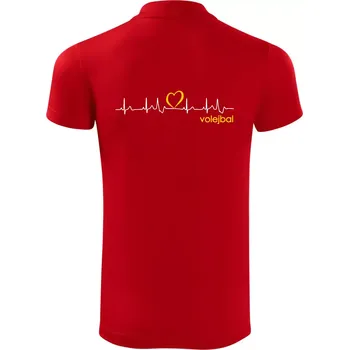 Pánská košile Moje srdce bije pro Volejbal - Polokošile Victory sportovní (dresovina) - S ( Červená )