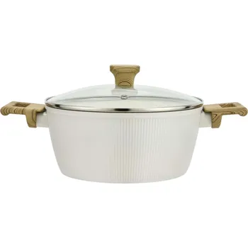 Hrnec Kastrol s poklicí KITCHISIMO Bianco 20cm nepřilnavý povrch