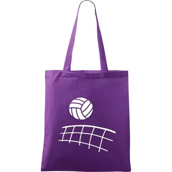 Volejbalová síť - Taška bavlněná - 42 x 38 cm ( Fialová )