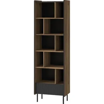 Knihovna Systém "PRESTIGO" P10 (Regál 1S) - Barva: černá/san sebastian