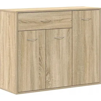 Komoda Minimalistická komoda s 1 zásuvkou a 3 dvířky, Dub Sonoma, 88x30x70 cm