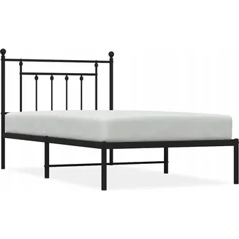 Postel Černý kovový rám postele 196 x 105 x 97 cm s úložným prostorem