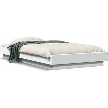 Postel Bílý rám postele z dřevotřísky 202 x 95 x 23 cm