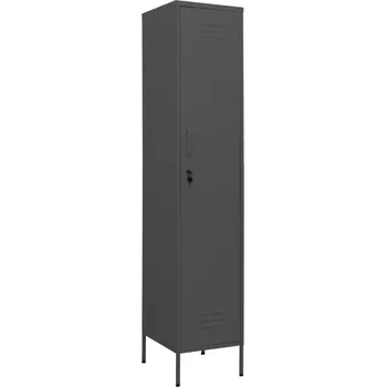 Skříňka na klíč Ocelová skříňka uzamykatelná na klíč s nivelátory, Antracit, 35x46x180 cm