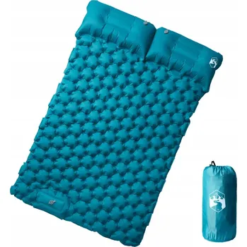 Karimatka Samonafukovací turistická matrace pro 2 osoby, modrá, 195x130x8,5 cm