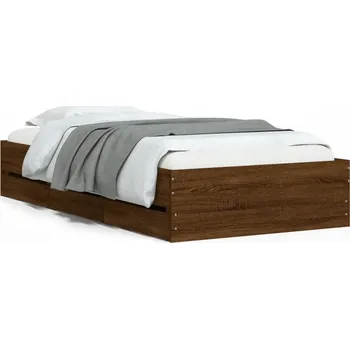 Postel Jednolůžková dřevěná postel G02V 100x200 dub